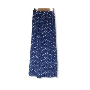 Blue Patterned Maxi Skirt